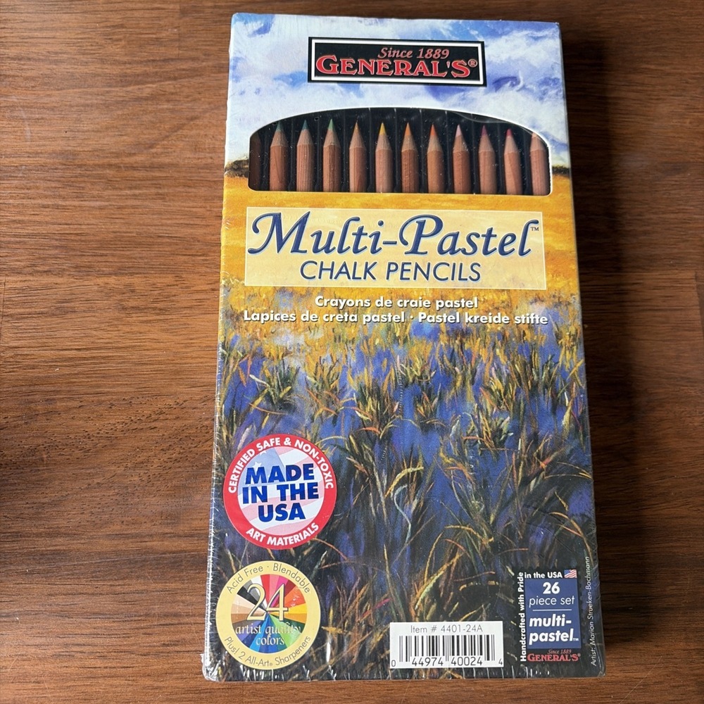 General's Multi Pastel Chalk Pencils Set of 26 Artist Brand New sketch drawing
